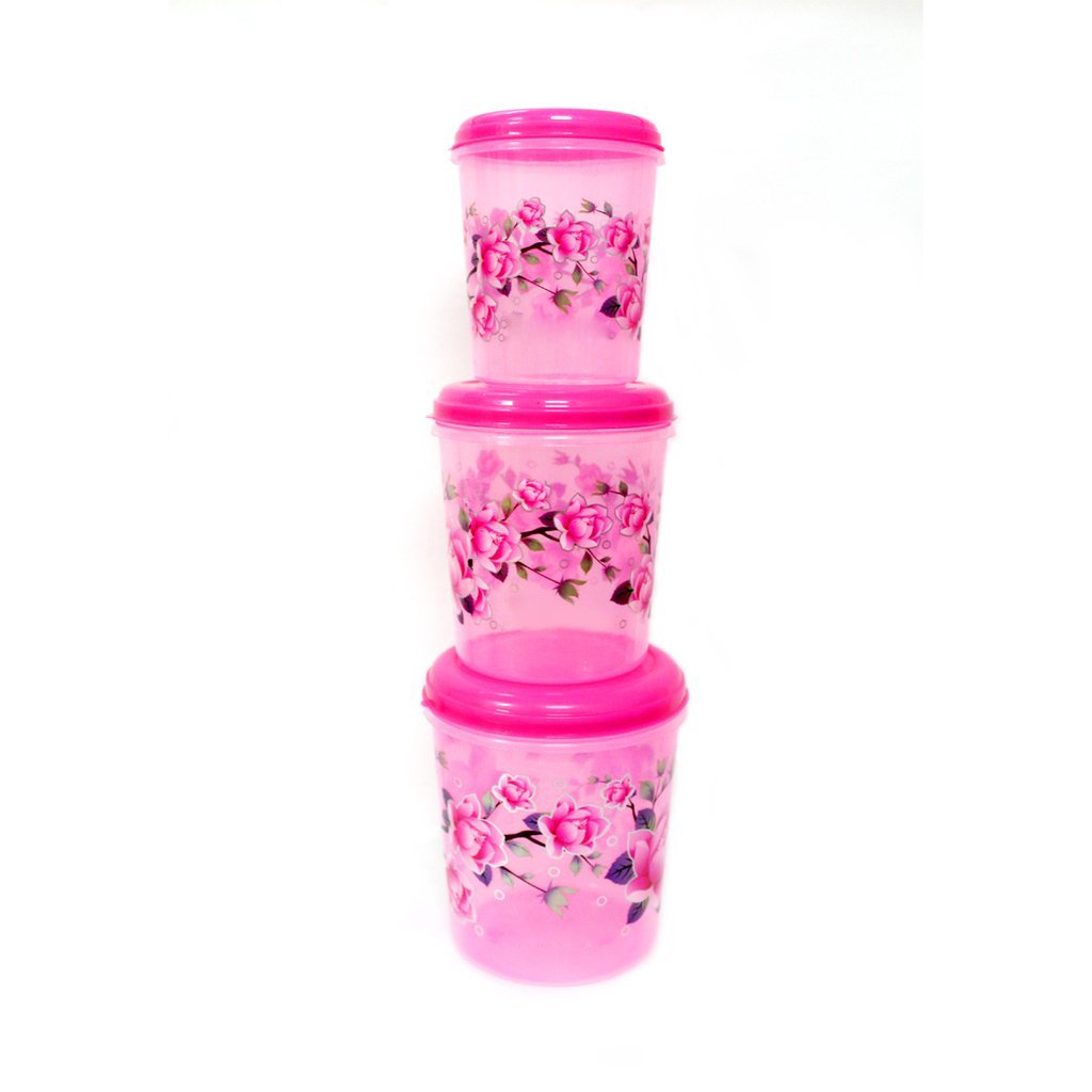 3684 Food Storage Containers Kitchen Containers for Storage Set 1000 ml, 2000ml, 3000 ml (Set of 3) (multicoloured) - SkyShopy 3684 Food Storage Containers Kitchen Containers for Storage Set 1000 ml, 2000ml, 3000 ml (Set of 3) (multicoloured) - SkyShopy